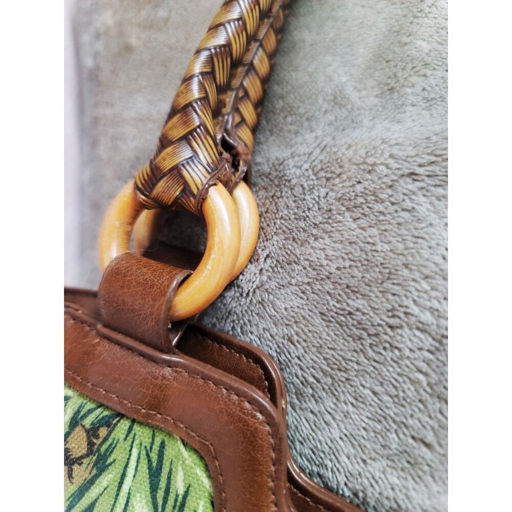Avon Jungle Oasis Charming Tote & Matching Pouch Set-Leopards Tropical Print - Picture 9 of 16